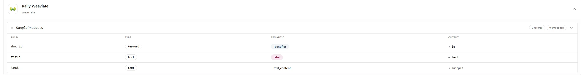 Collection configuration in the Data Catalog