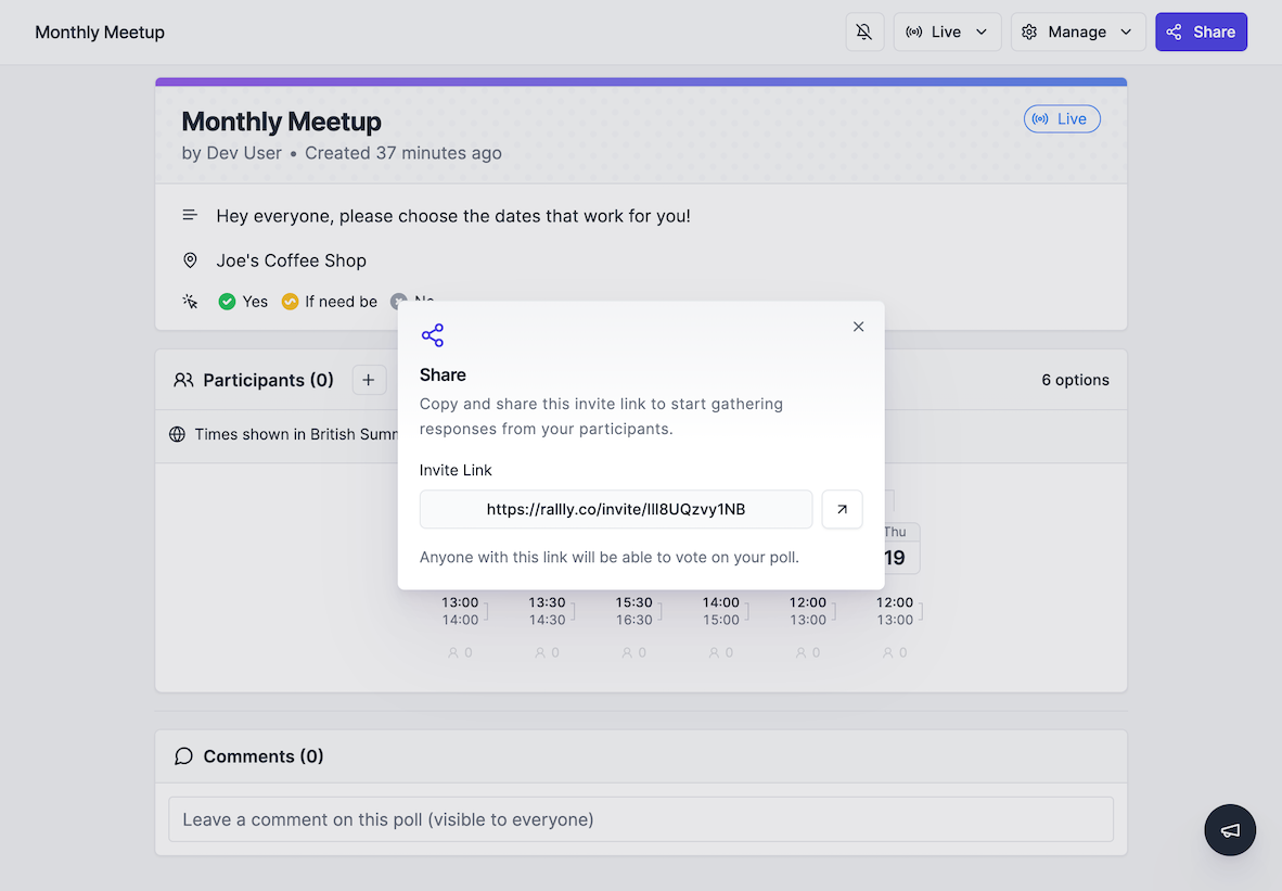 Share Dialog