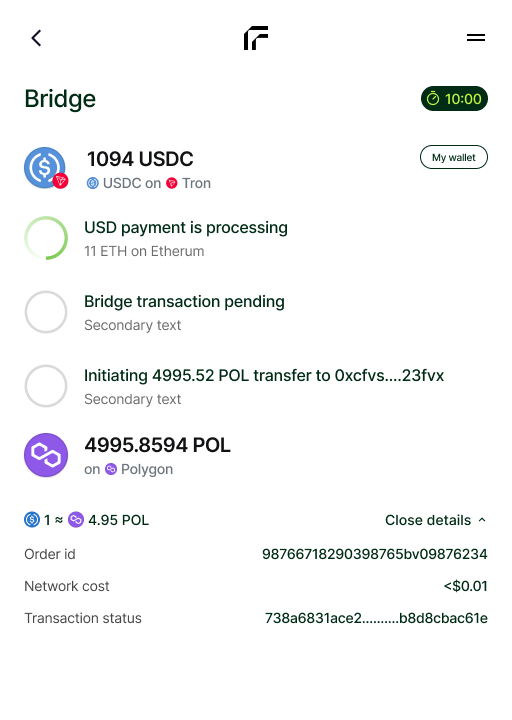 Payment method selection