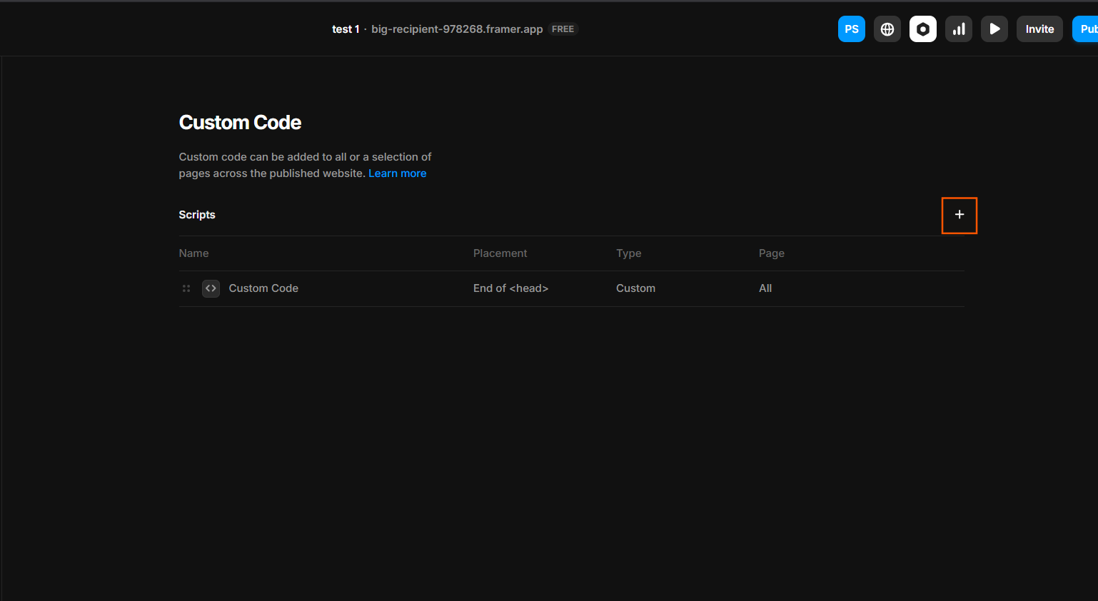 Add Custom Code