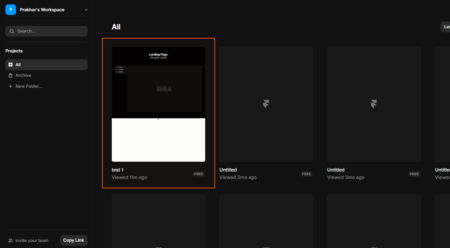 Framer projects