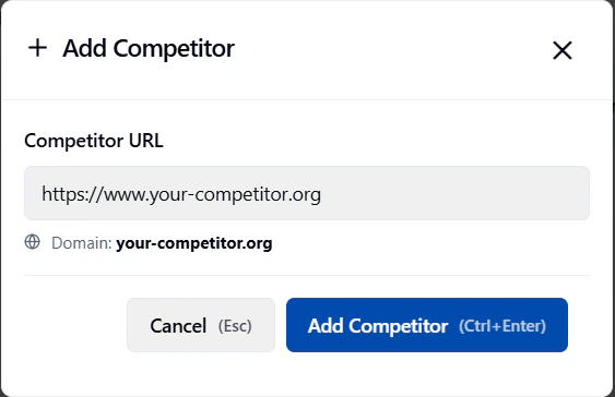 Add Competitor