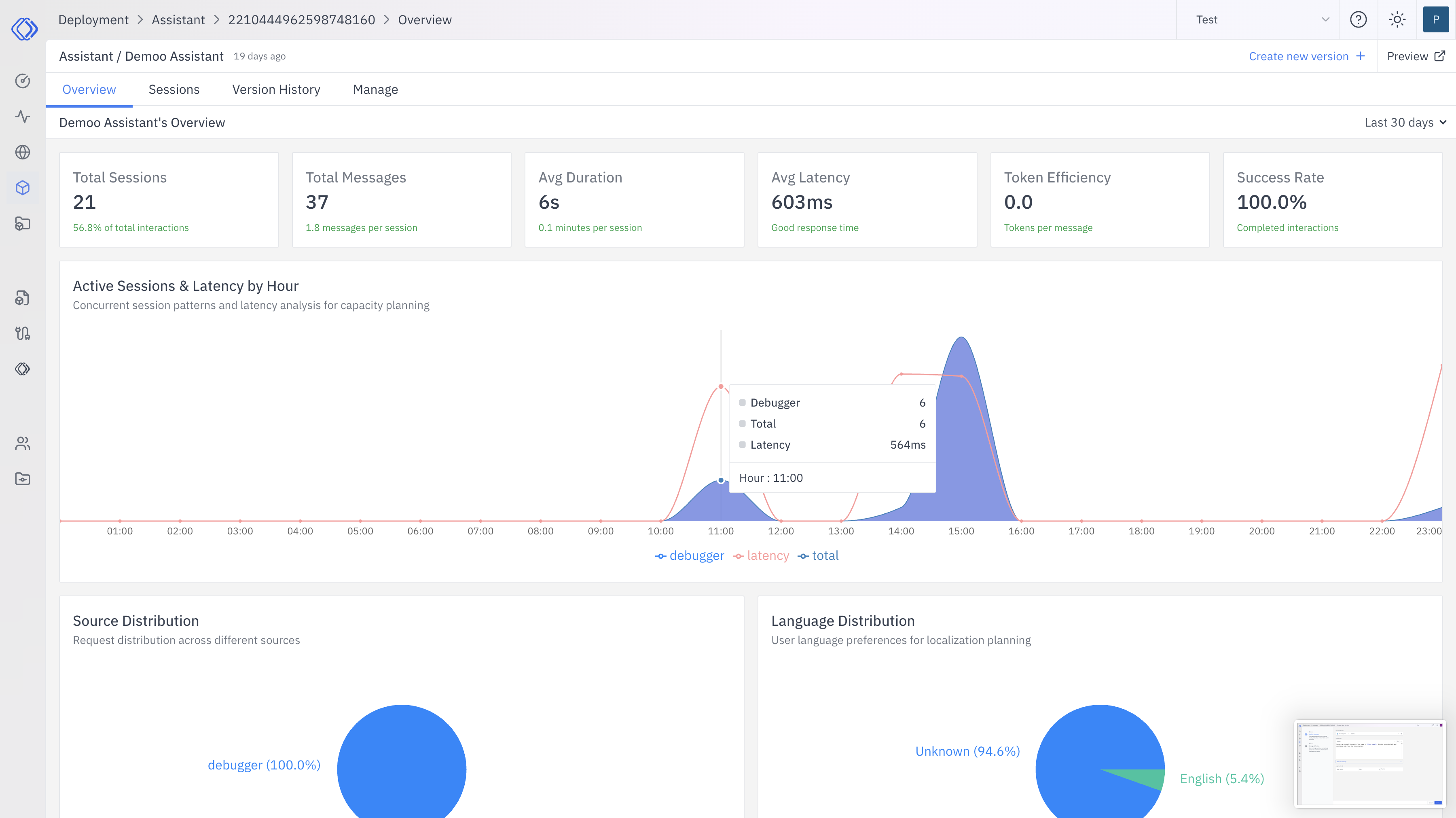 Navigate to Assistant Overview