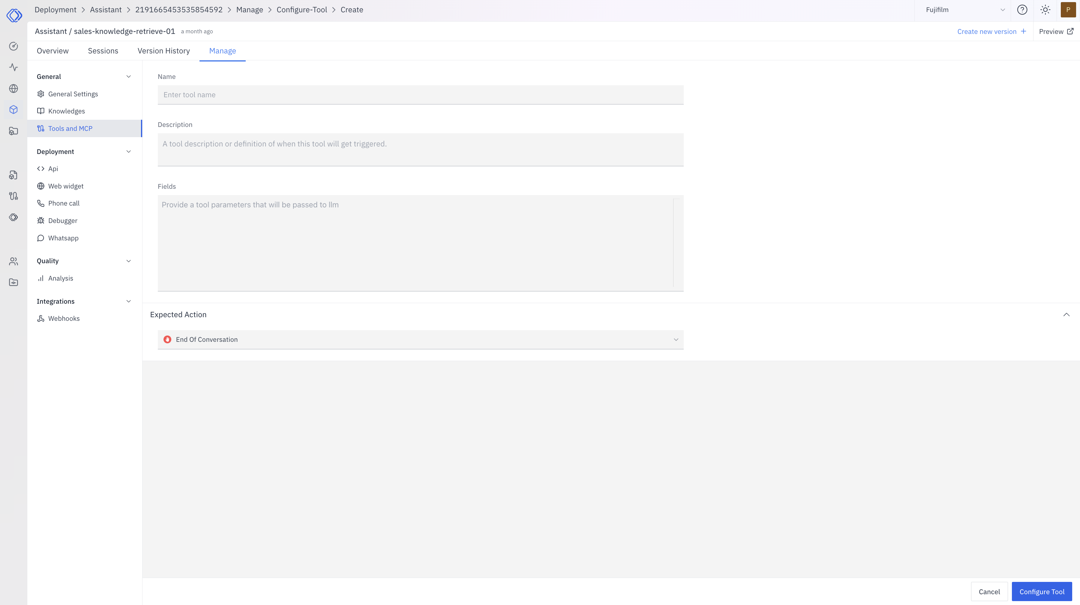 End of Conversation Tool - rapida.ai documentation