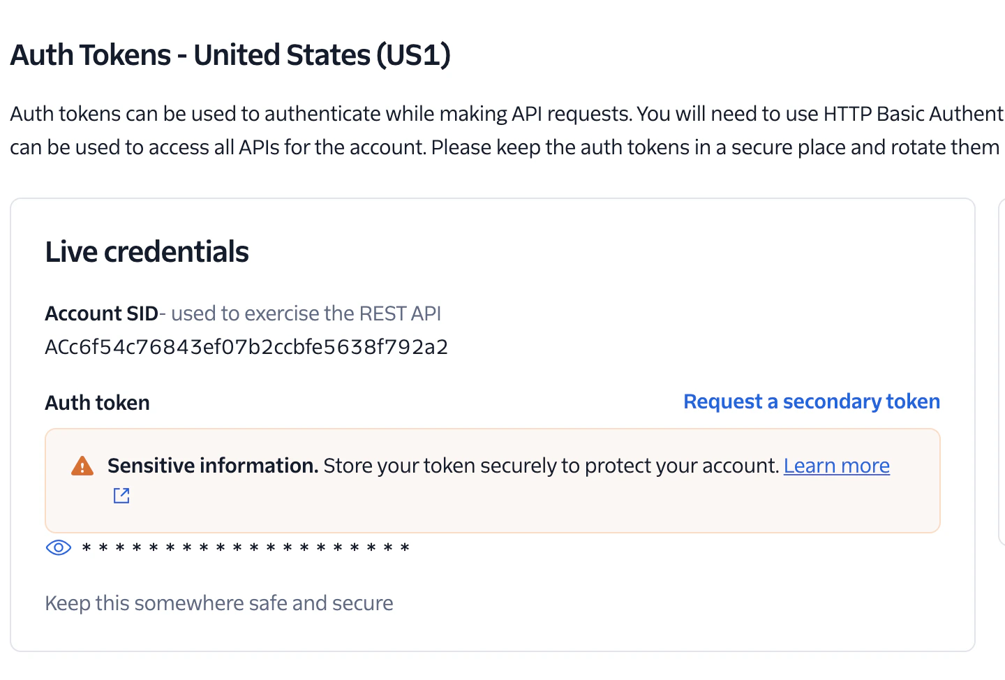 Twilio Console Dashboard