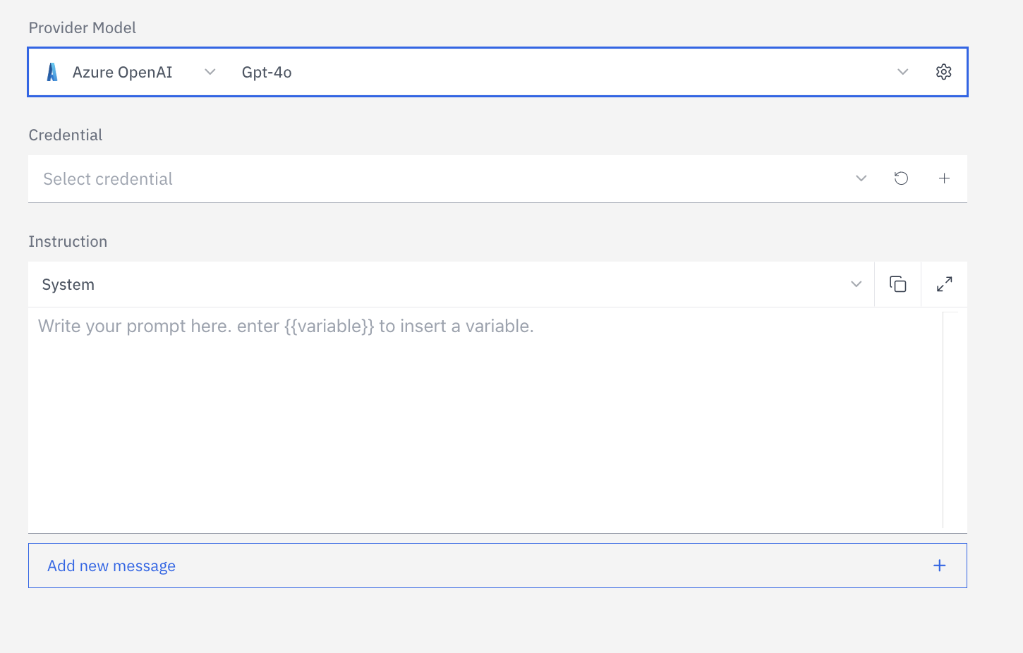 Choose Model Interface