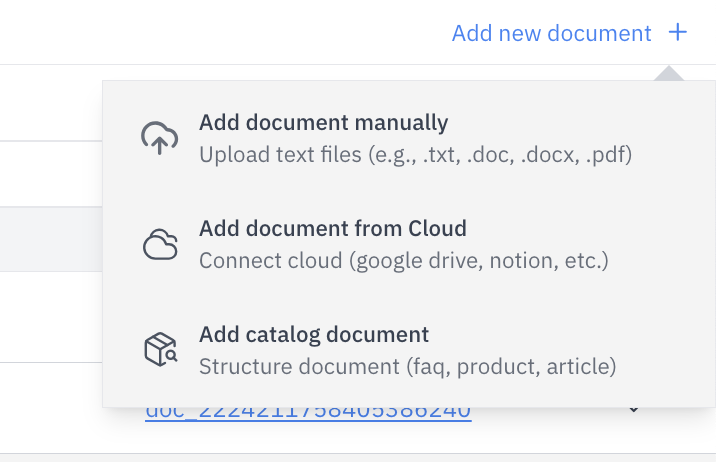 Add Document Options