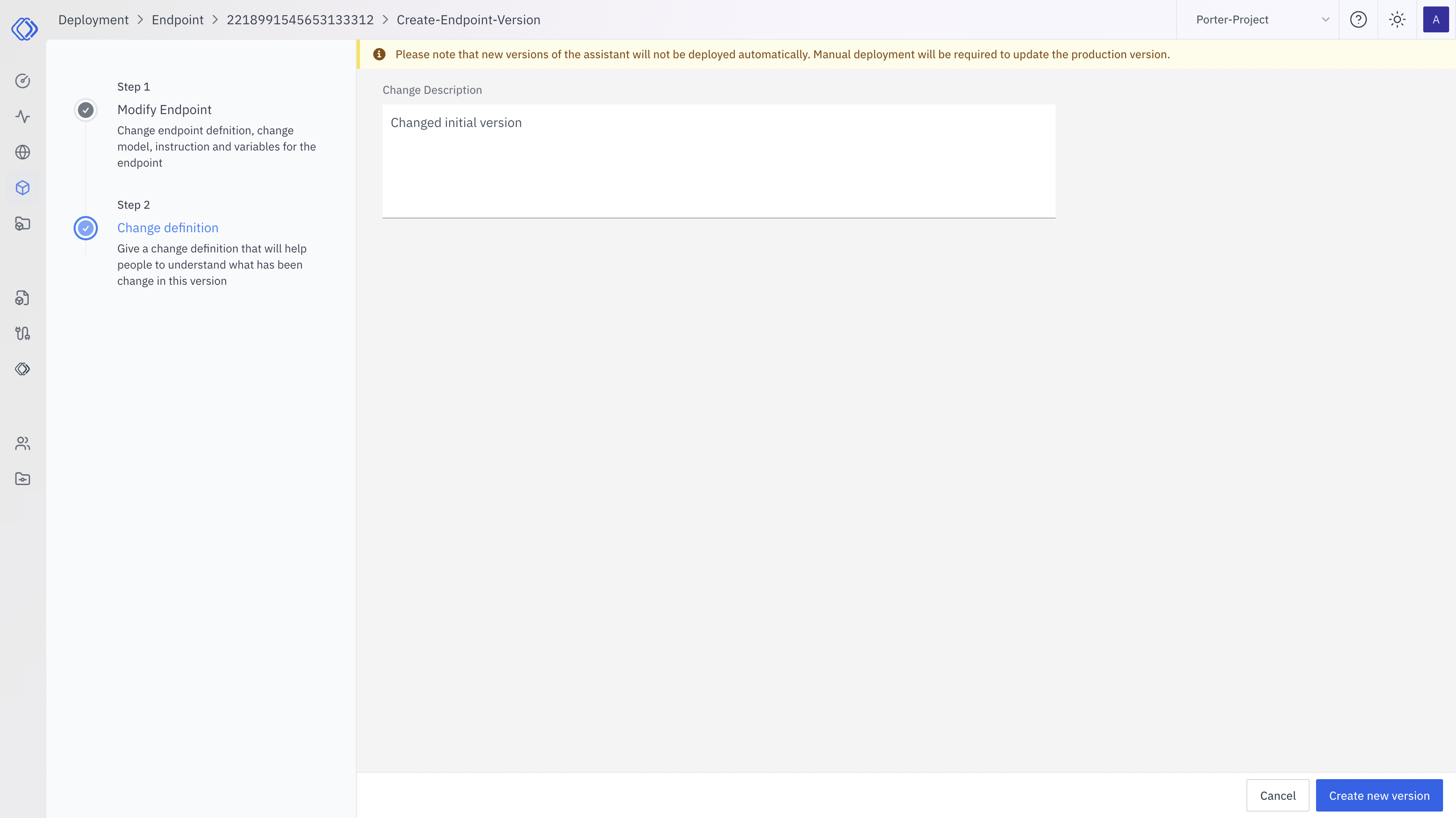 Modify Endpoint Interface