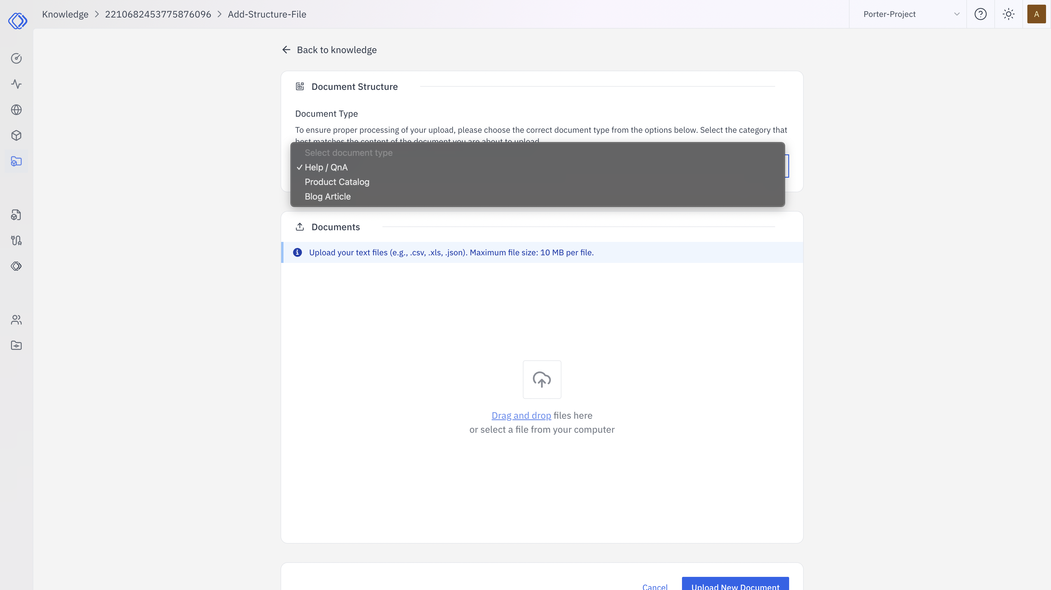 Select Document Type