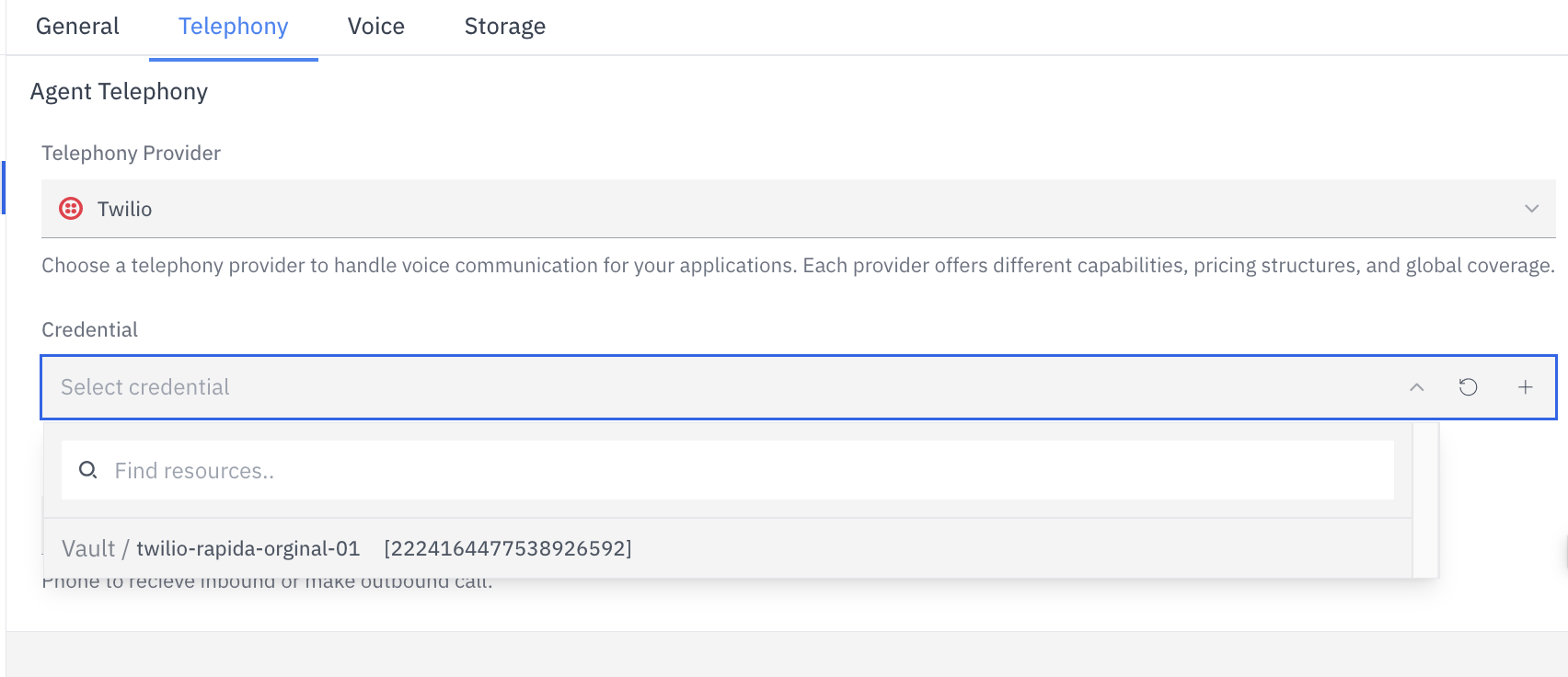 Configure Telephony Settings