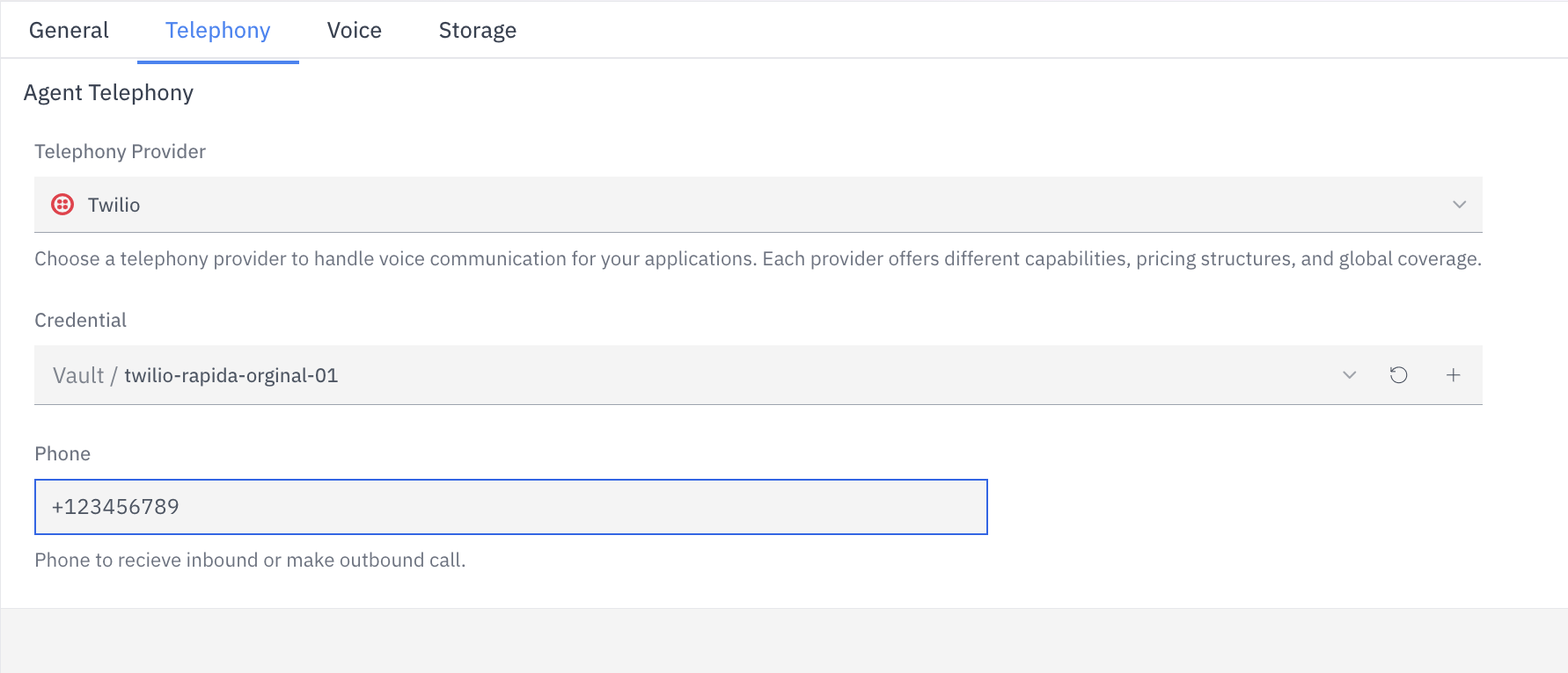 Configure Telephony Settings