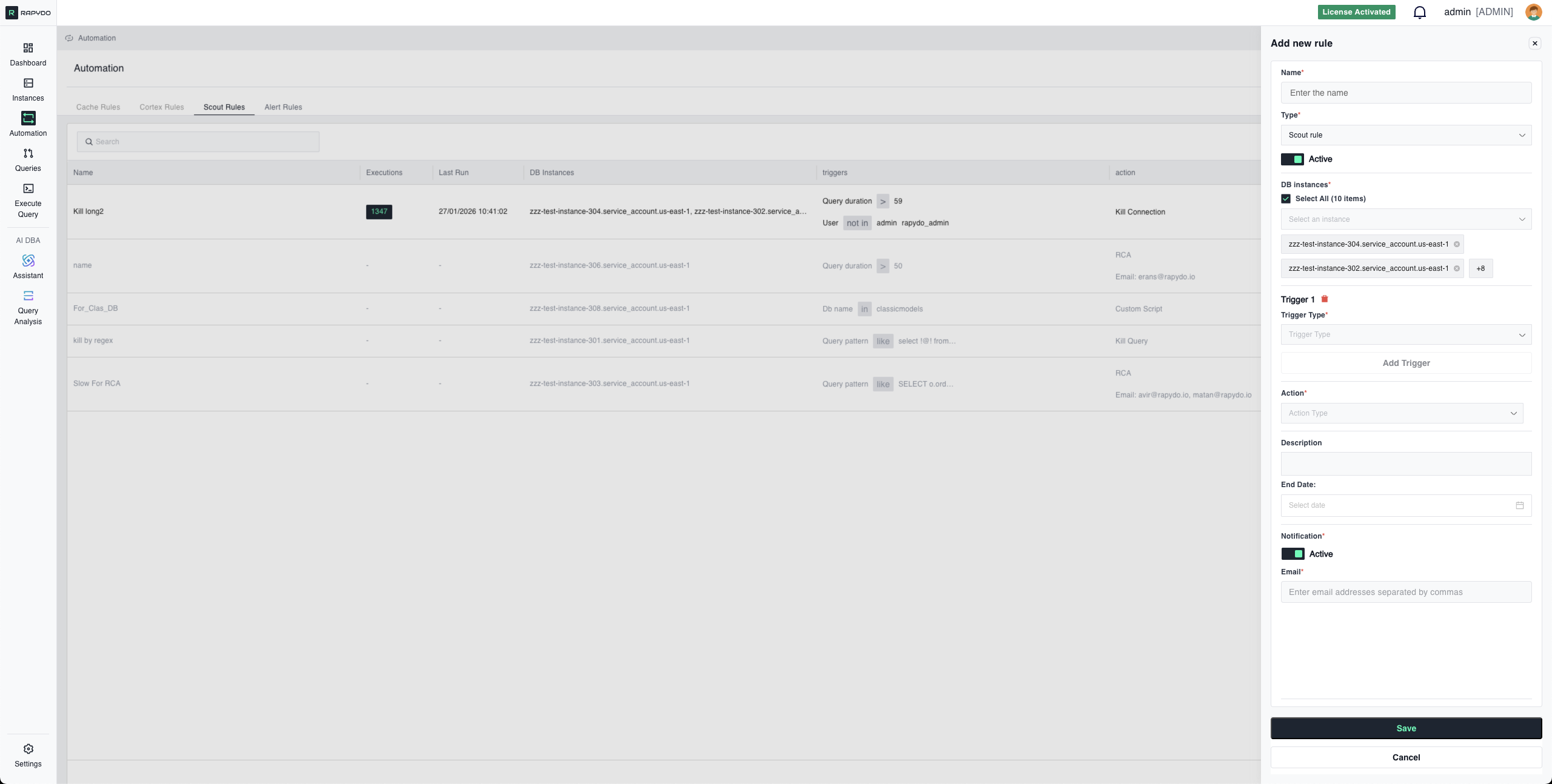 Scout Rule Notification