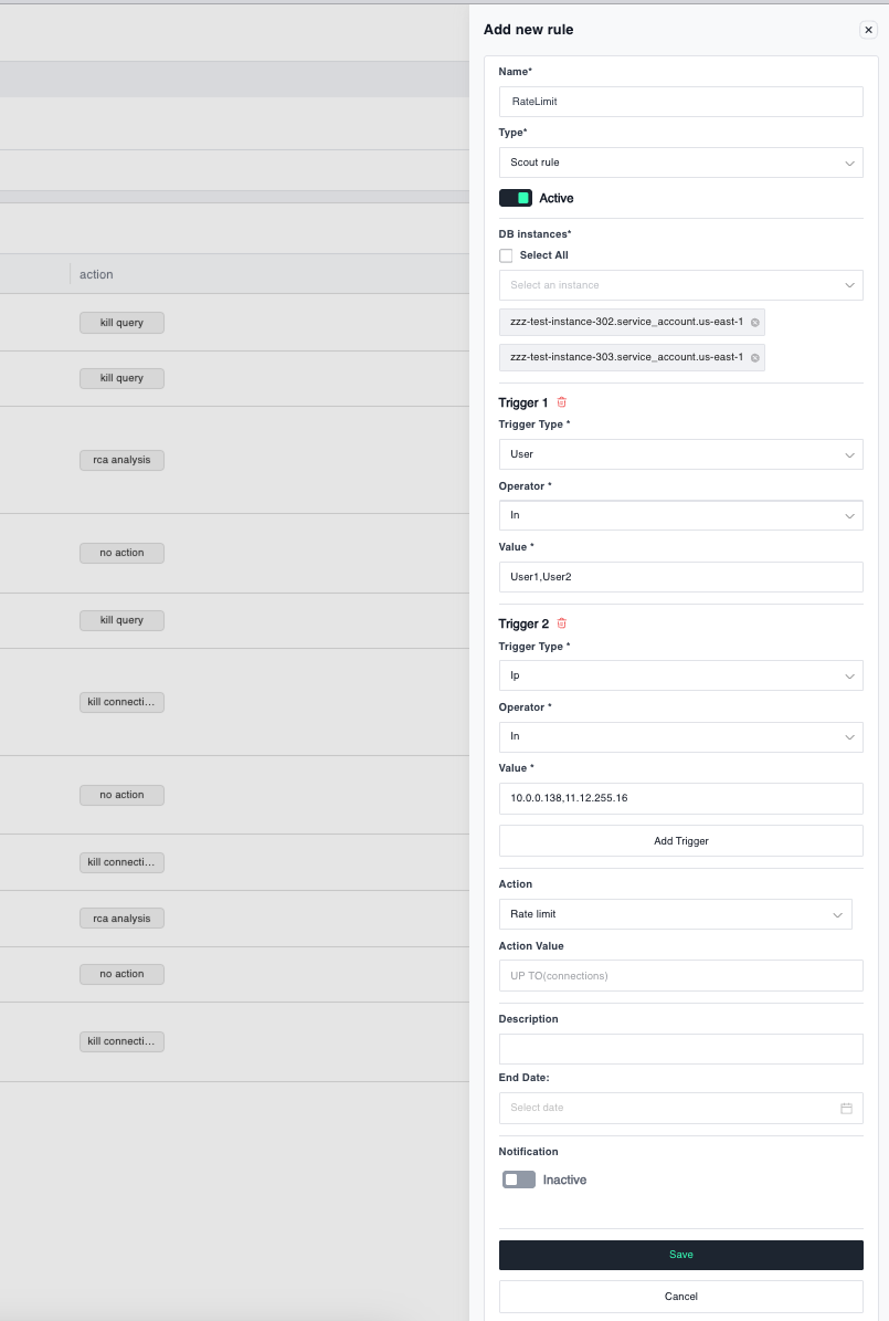 Triggers and Actions