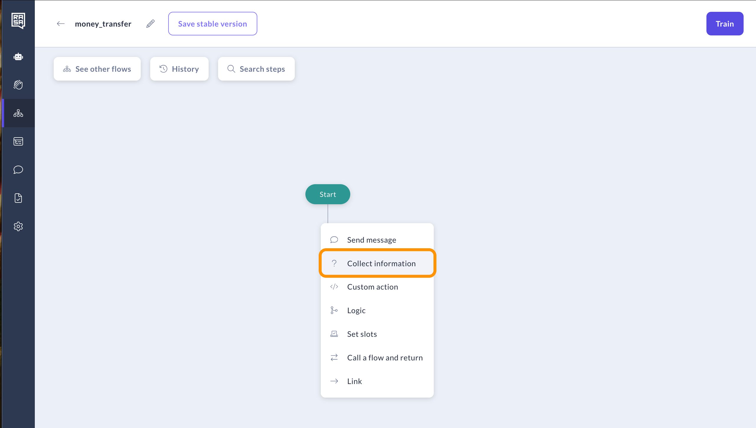 iCreate Collect Information Step