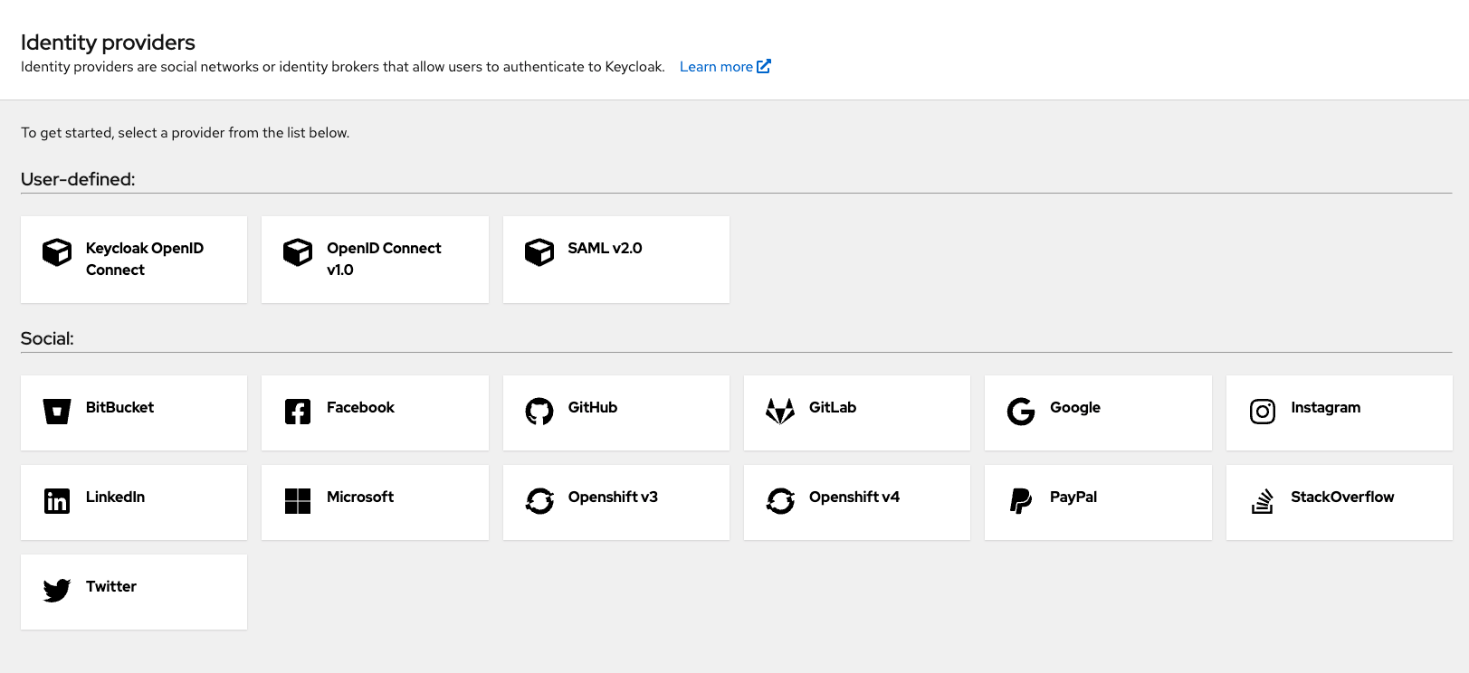 Identity Providers
