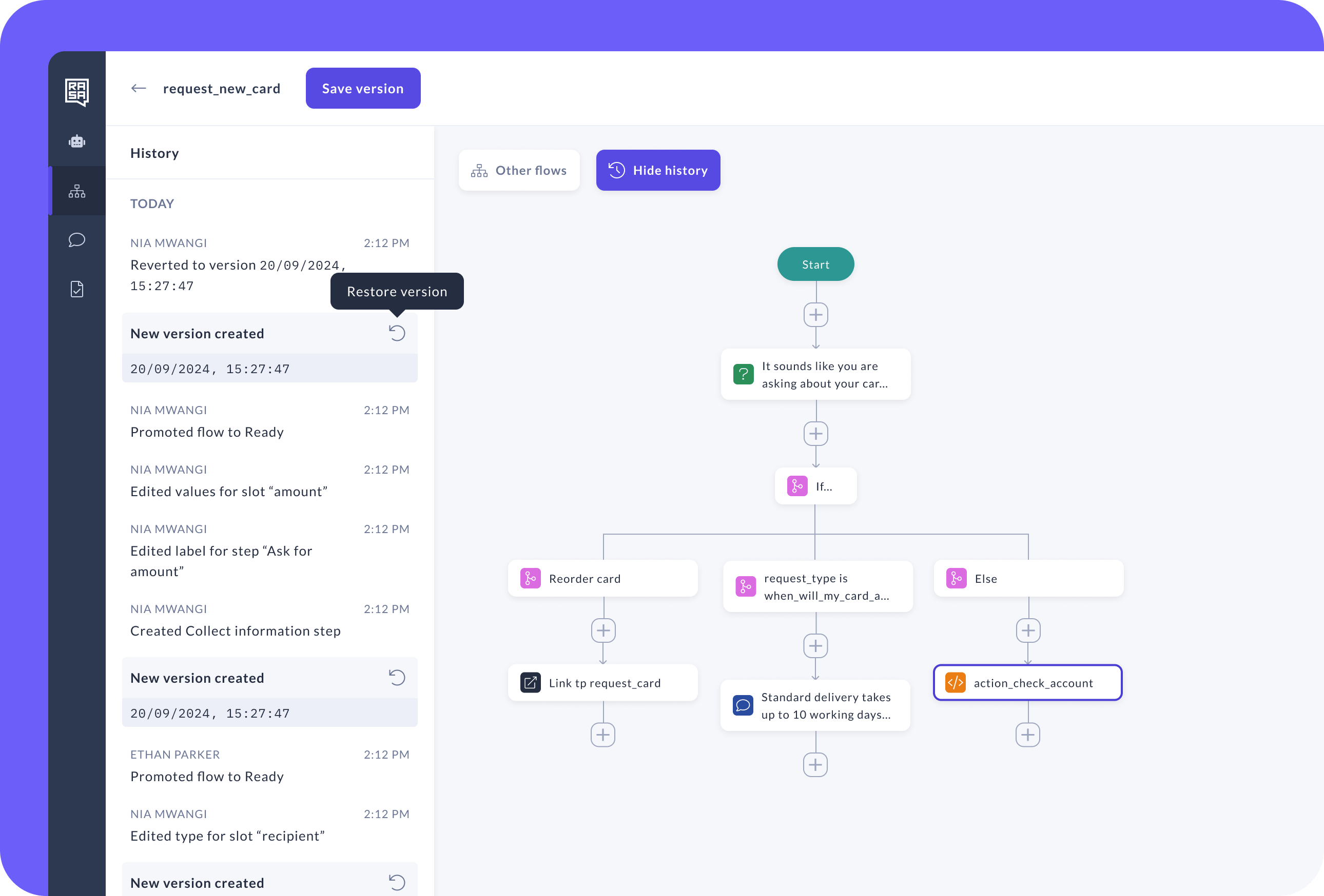 Studio Builder Interface