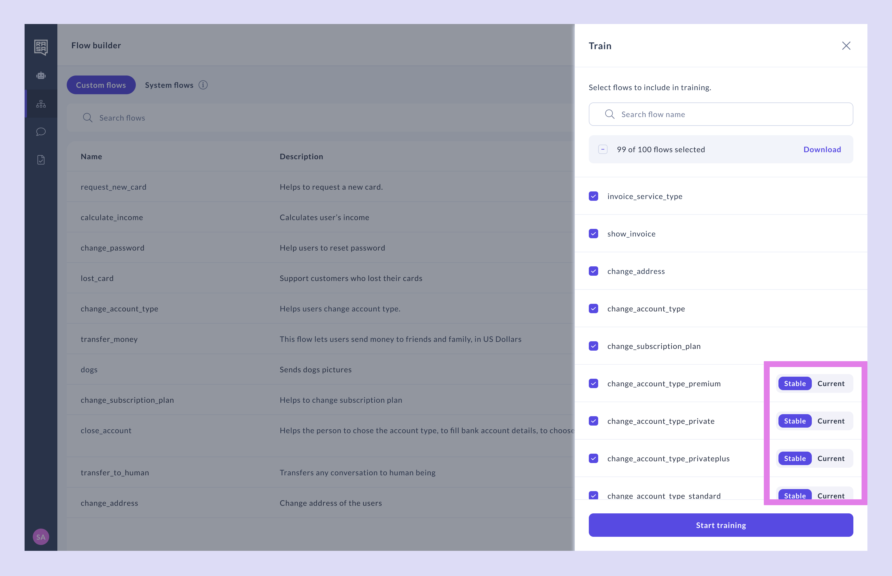 Select Flow Version