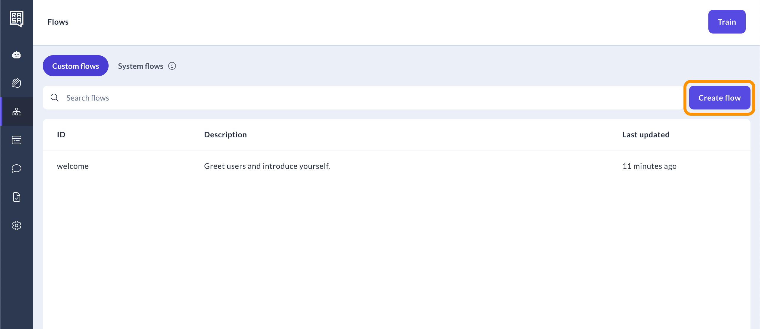 Create Flow Button