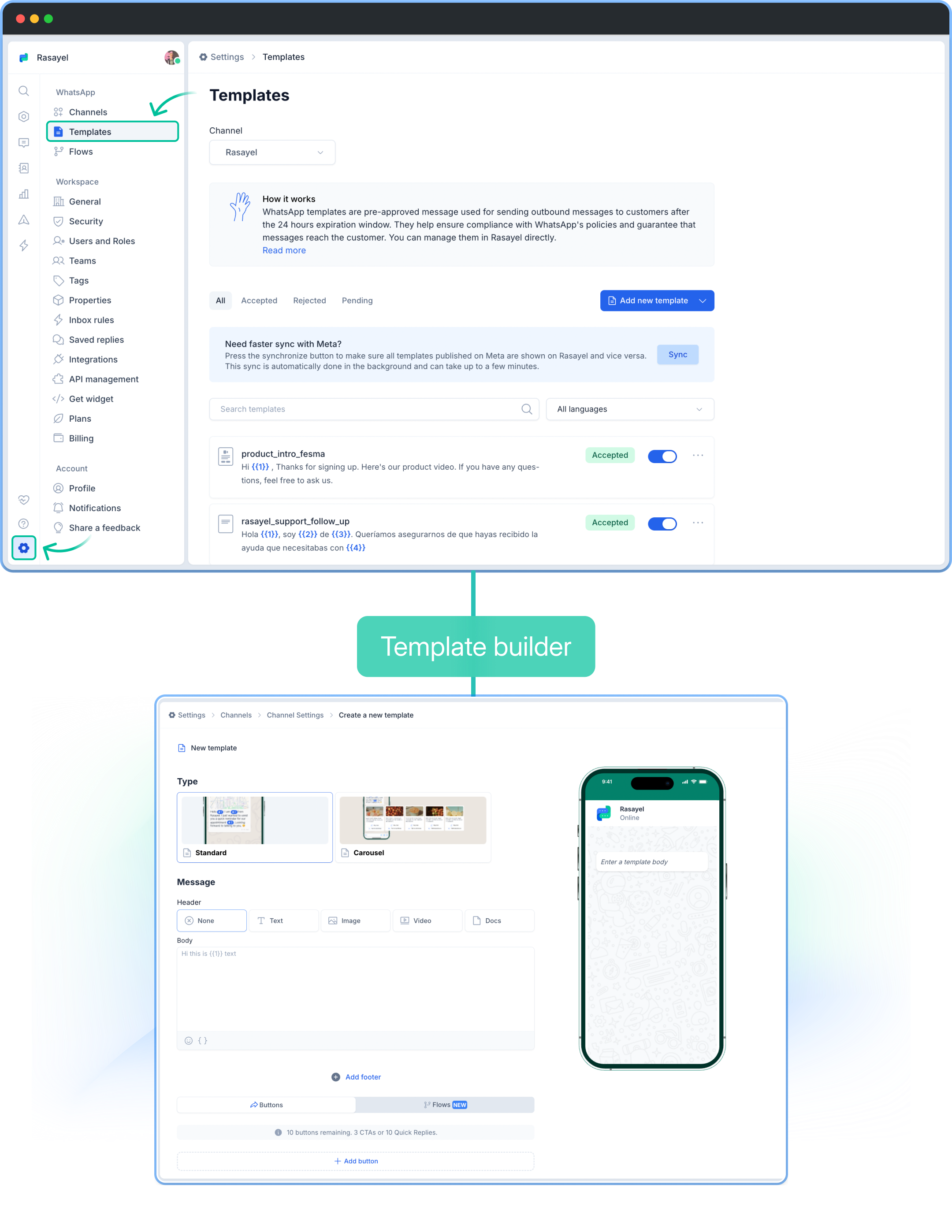 Createa Whats App Message Template Pn