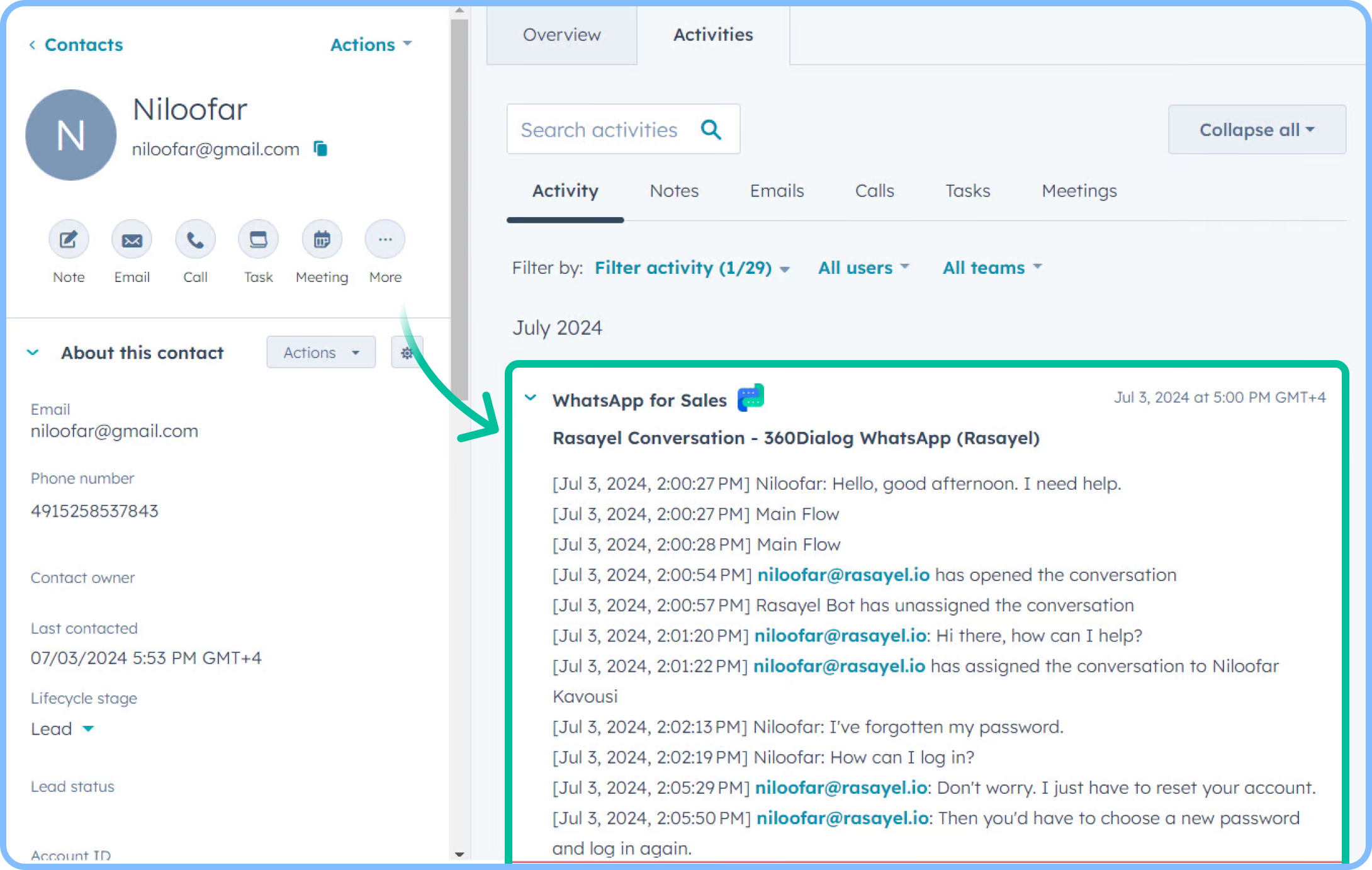 Viewingactivitylogsin Hub Spot Pn