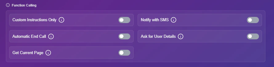 Function Calling Options