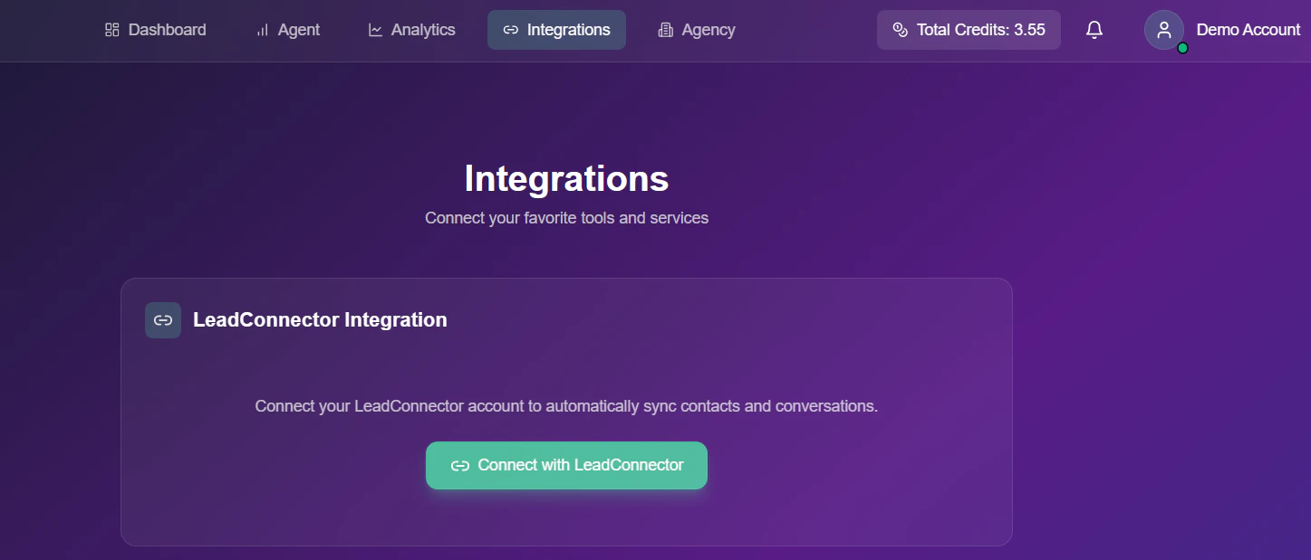 Integrations Dashboard
