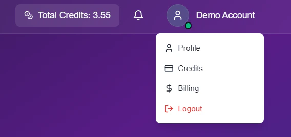 Profile Menu