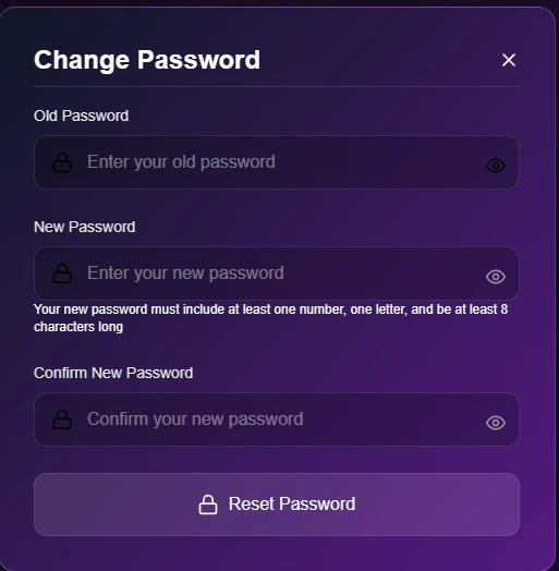 Change Password Modal