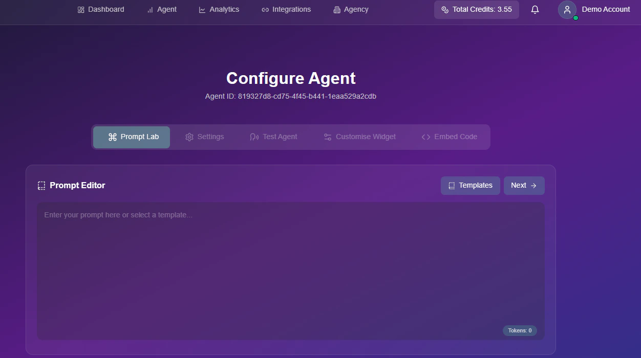 Prompt Lab Interface