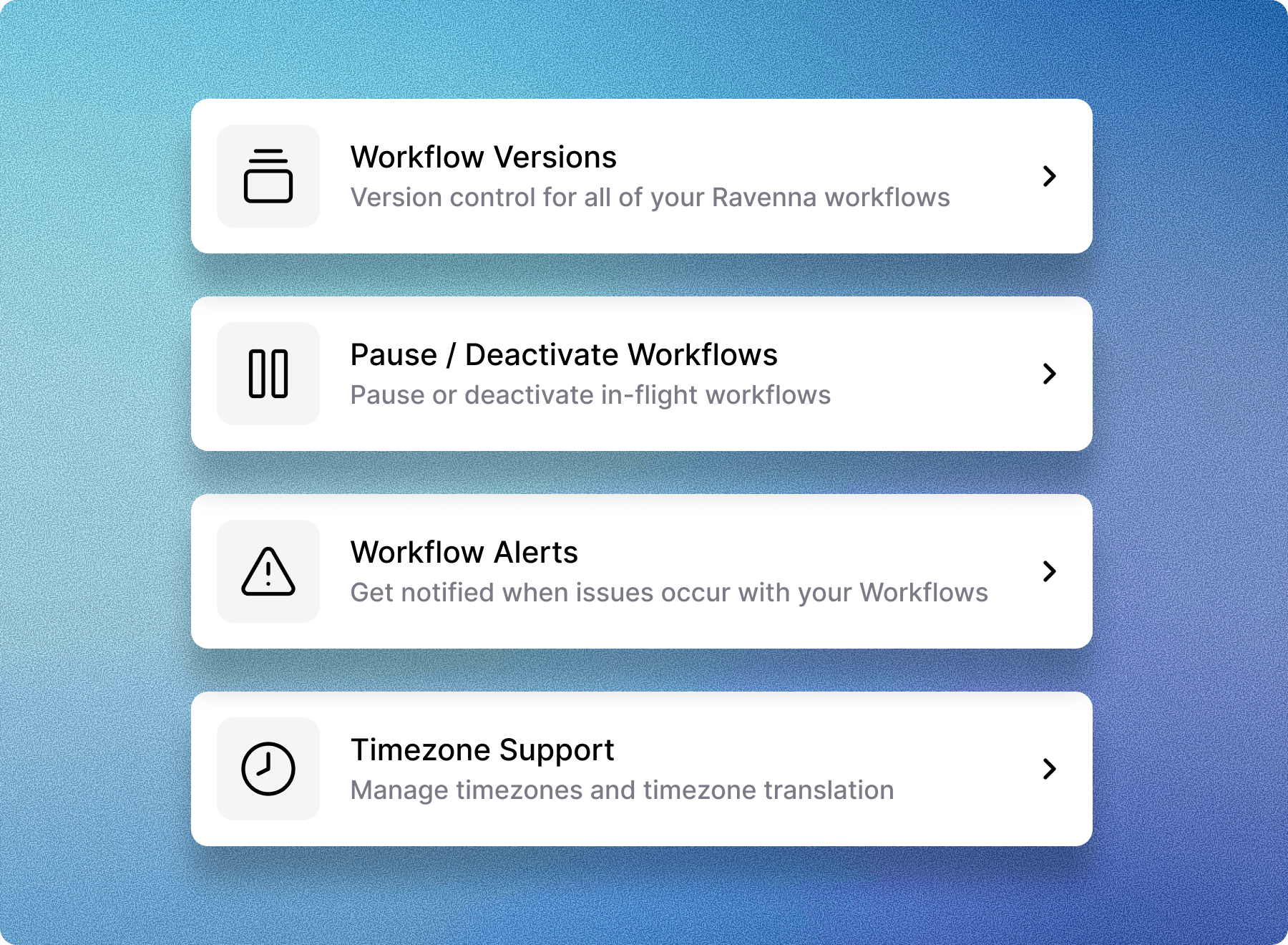 Workflow version controls in the workflow builder