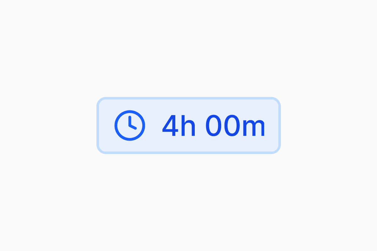 An SLA target badge showing 4h 00m remaining