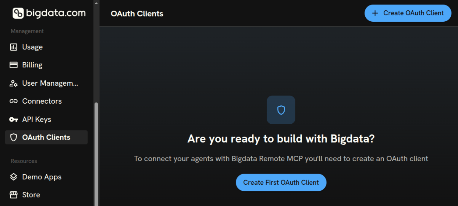 Developer Platform > OAuth Clients