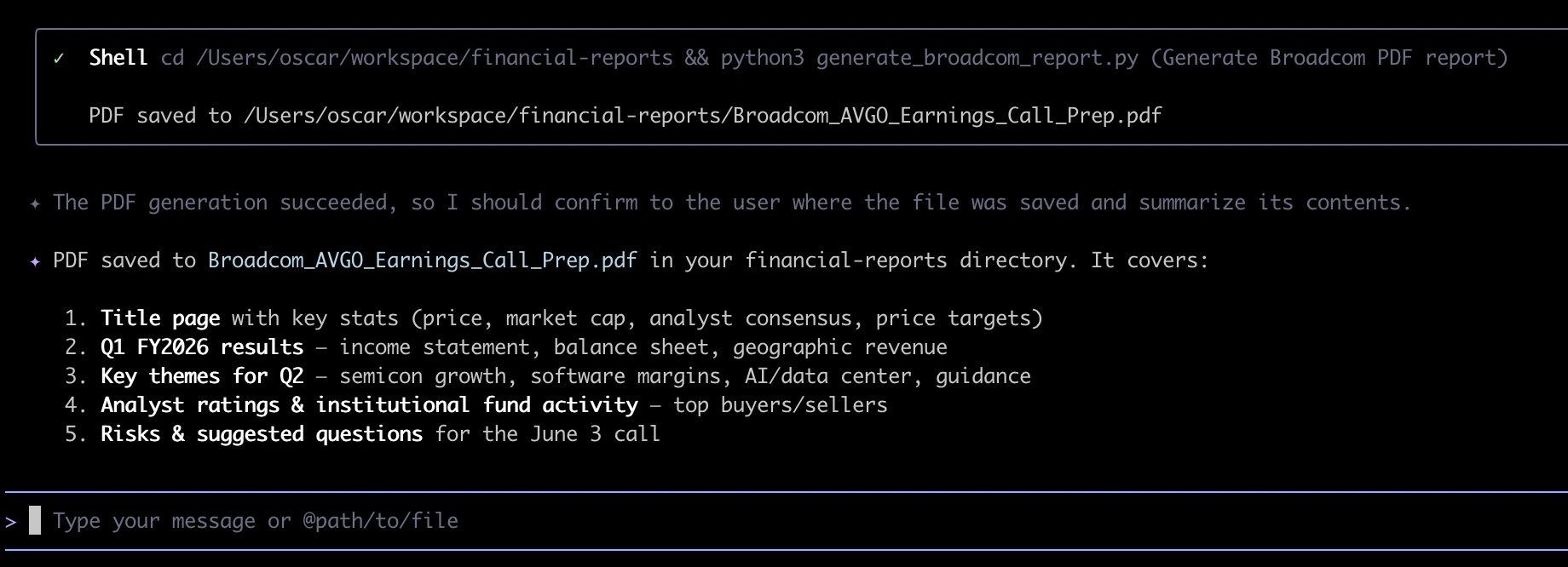 PDF report generated by Qwen Code