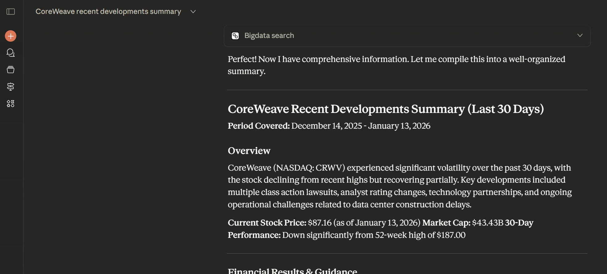 Claude Company Brief output