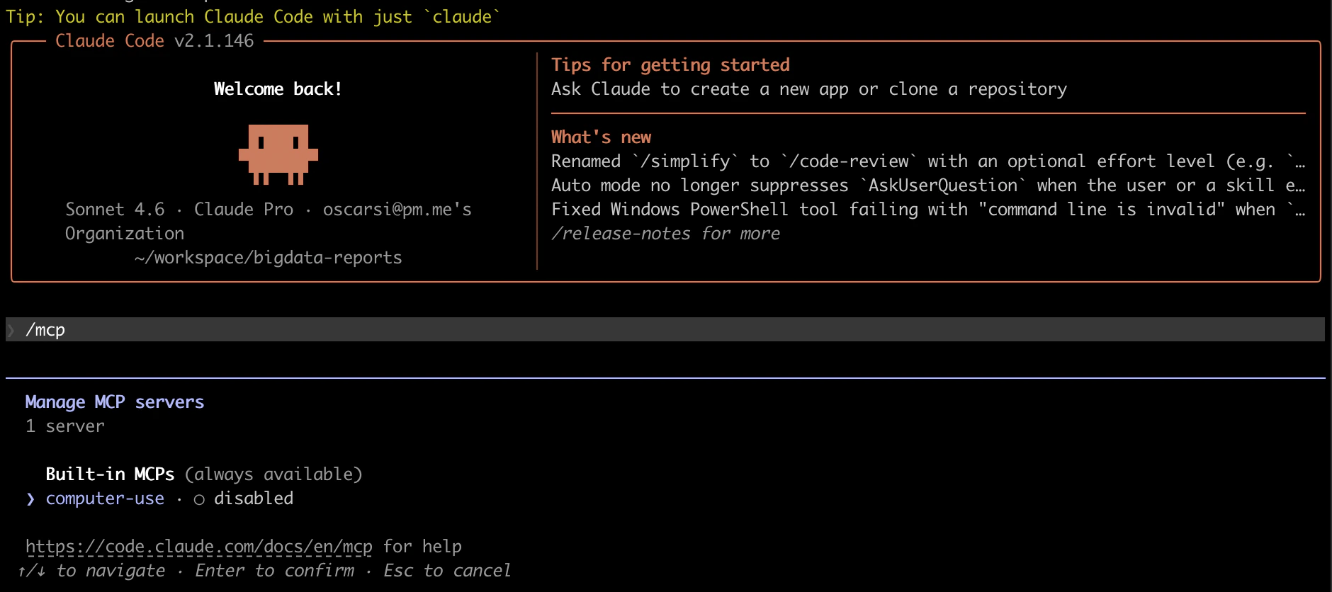 Claude Code without the Bigdata.com MCP connector