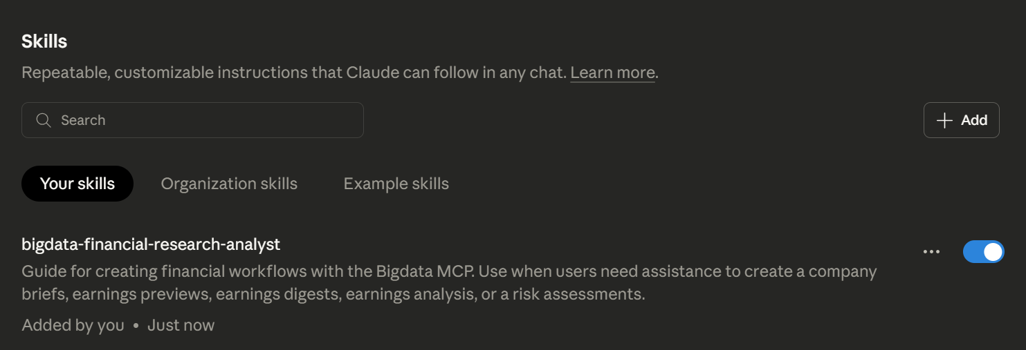 Skill successfully added to Claude