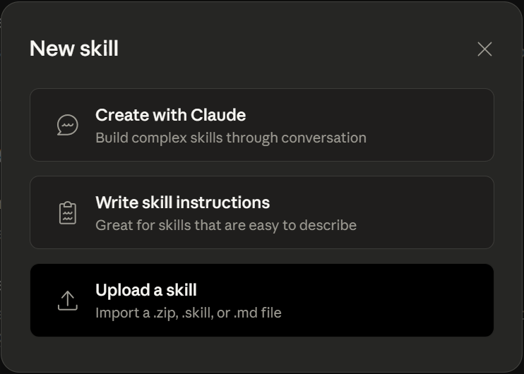 Download the skill from GitHub releases