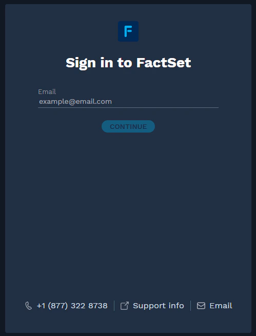 Log in to FactSet