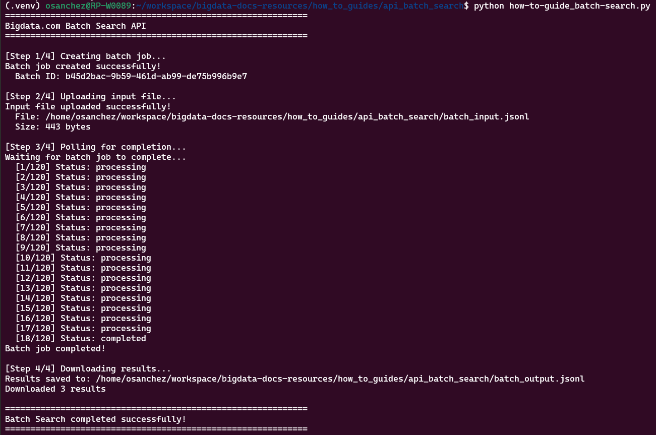 Batch Search - Bigdata.com API developer docs