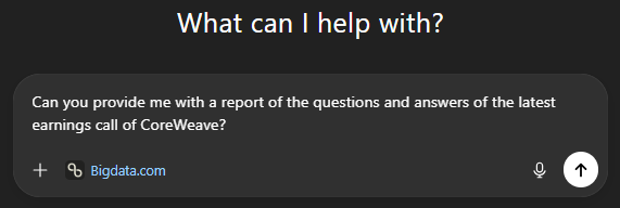 Ask a question about the financial market