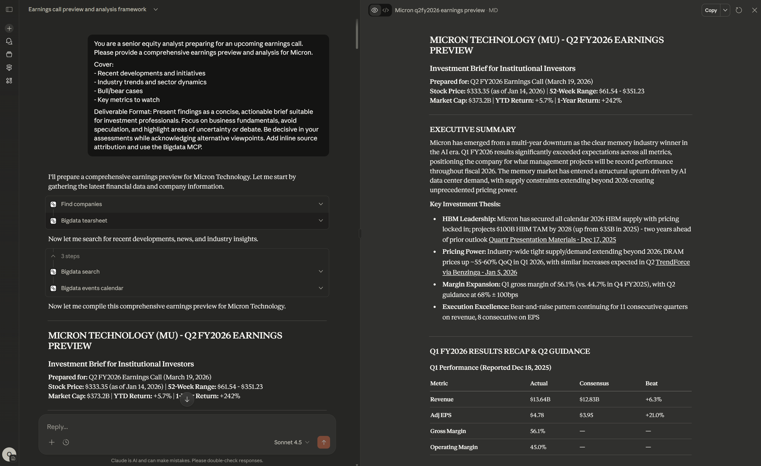 Micron Earnings Preview prompt