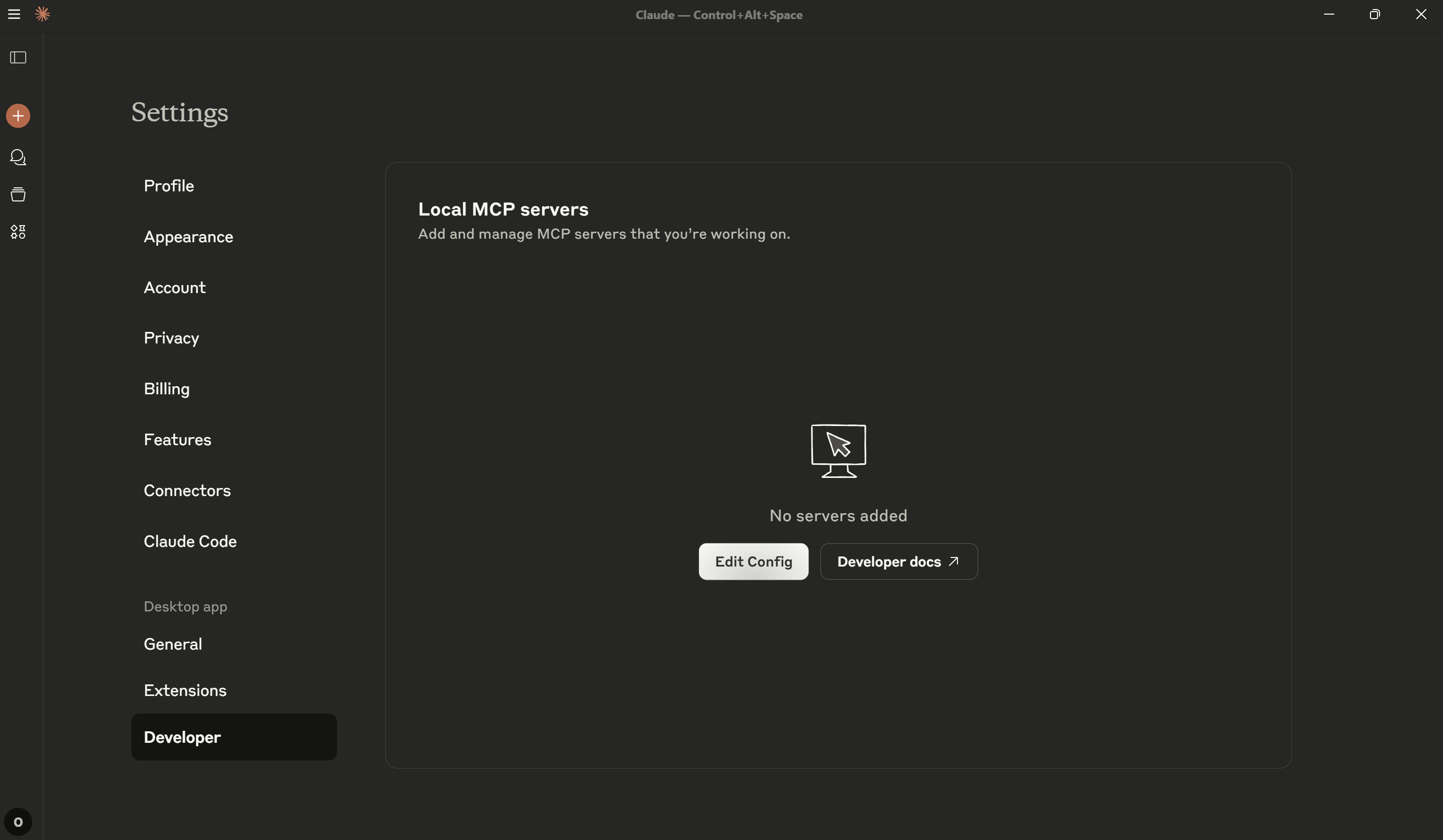 Claude Desktop Developer