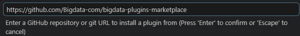 Add Bigdata plugin marketplace