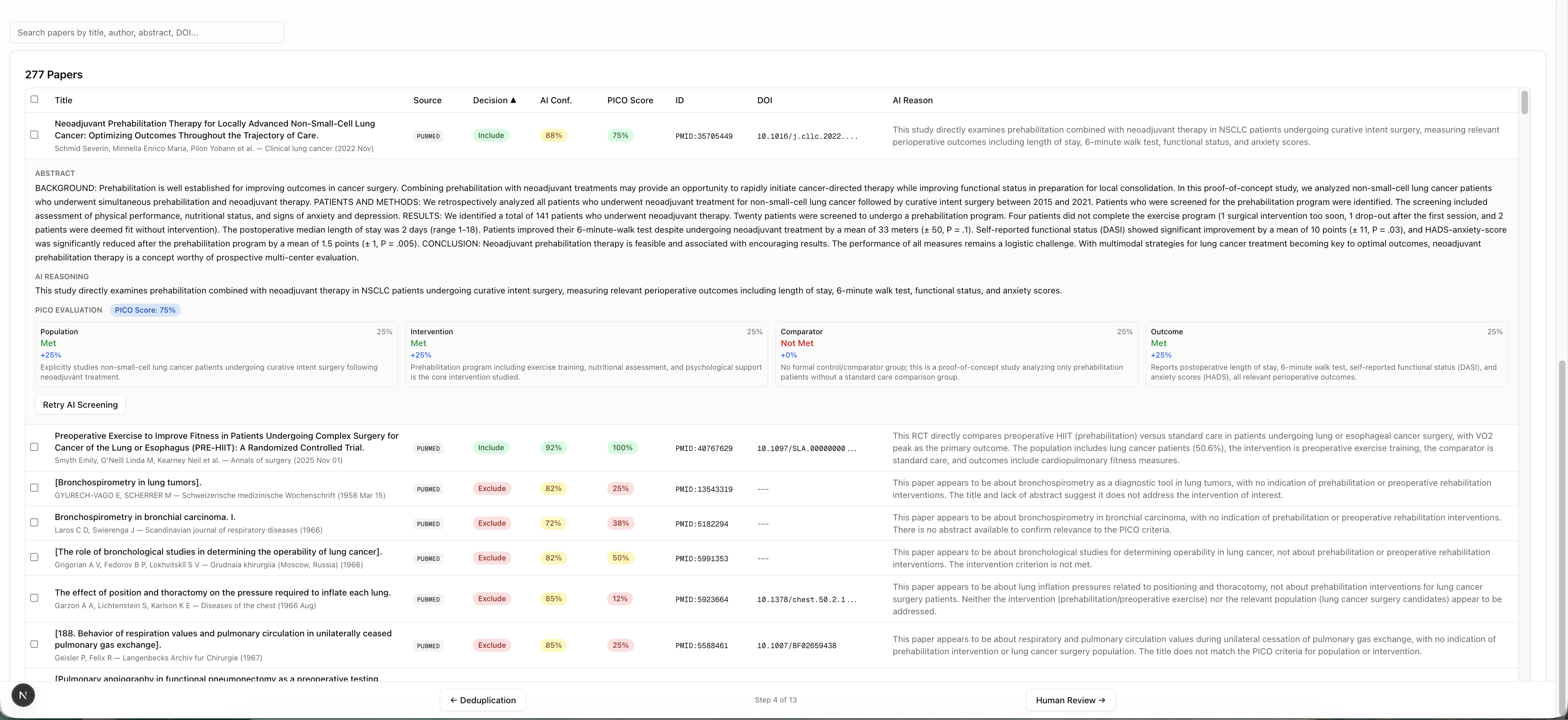 Expanded paper with full abstract and PICO evaluation