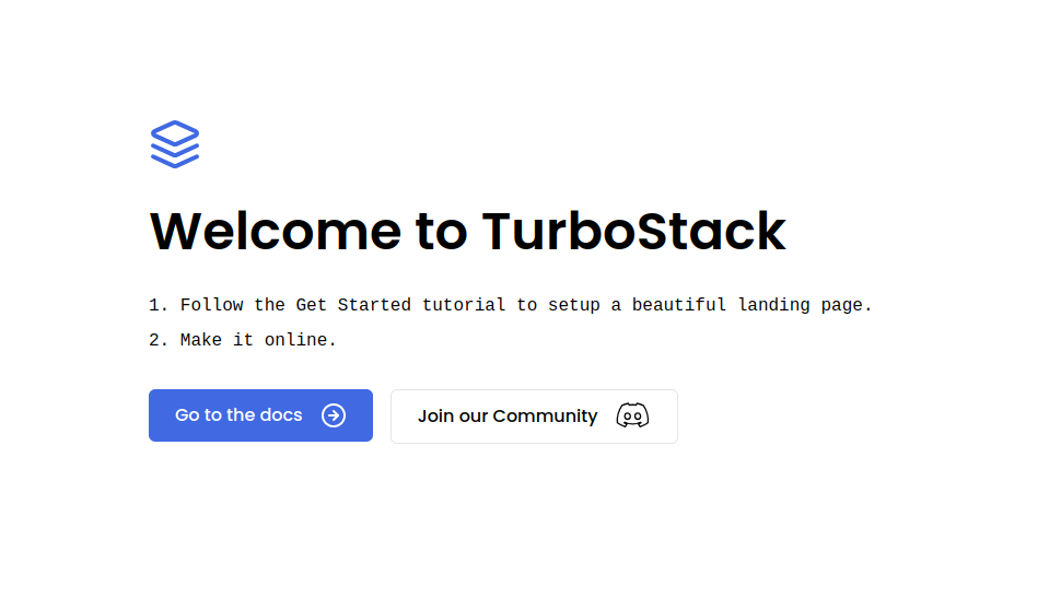 Main Page of TurboStack