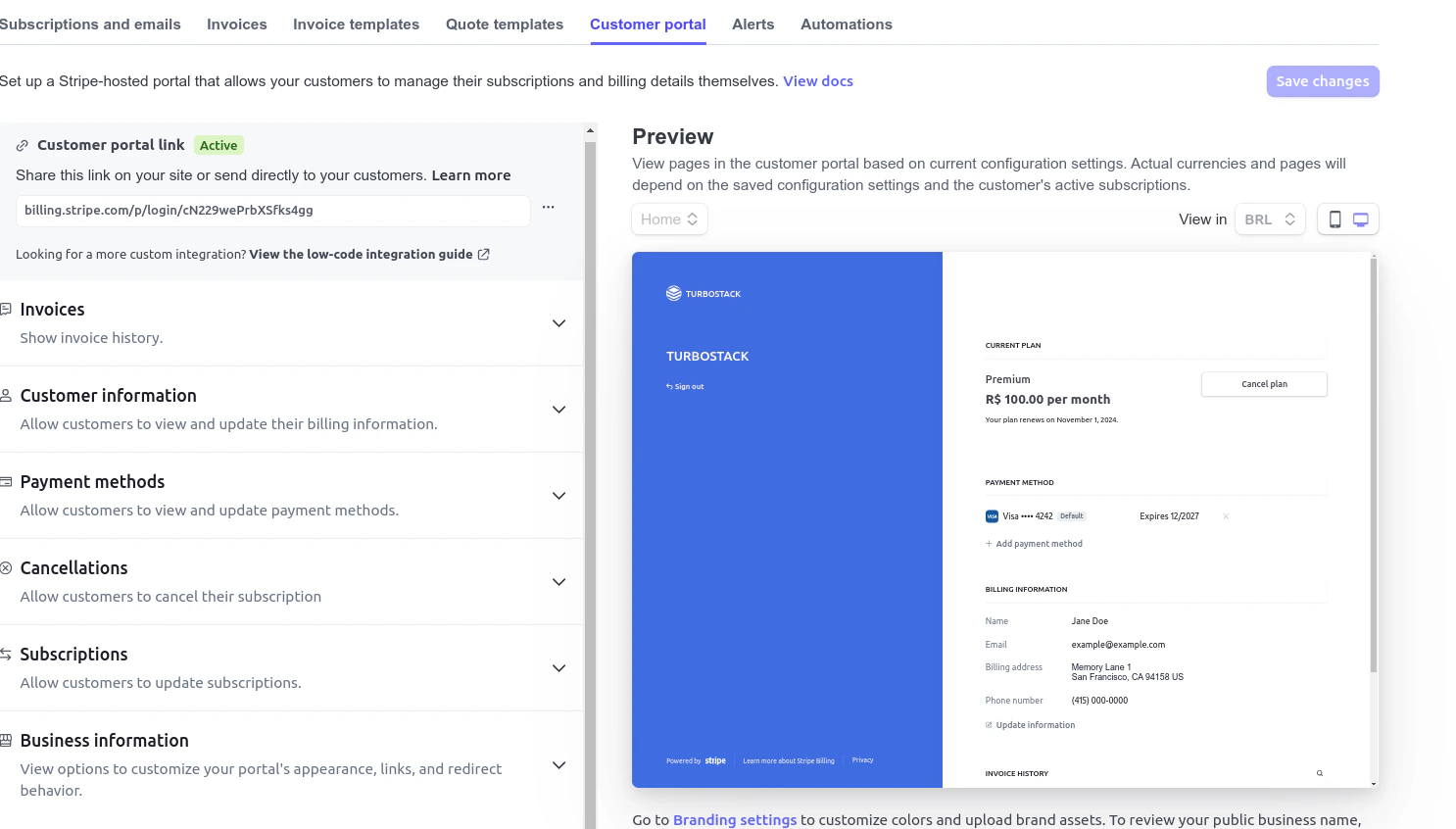 Stripe Billing Portal