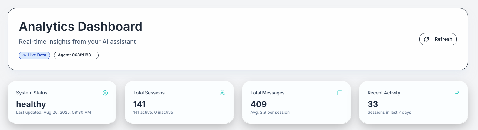 System health monitoring and status indicators