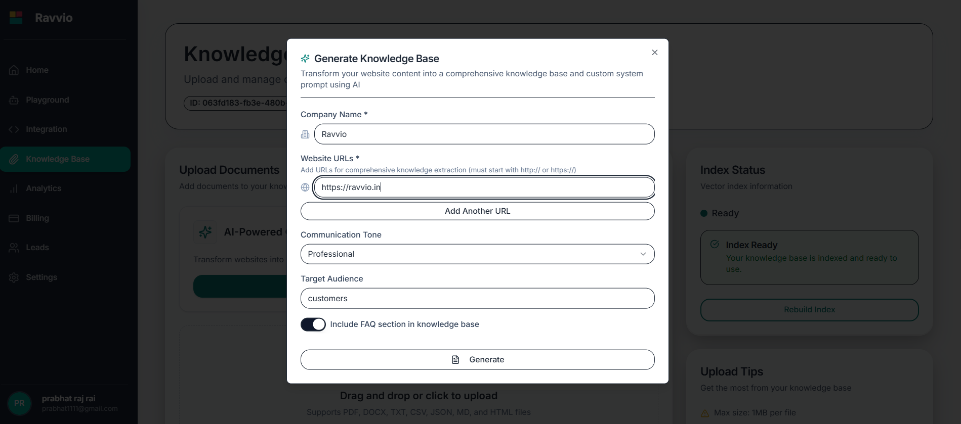 Document management tools and processing interface