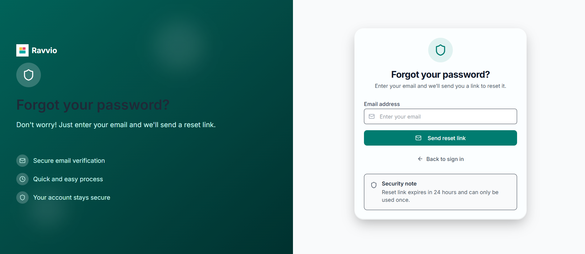 Forgot password form