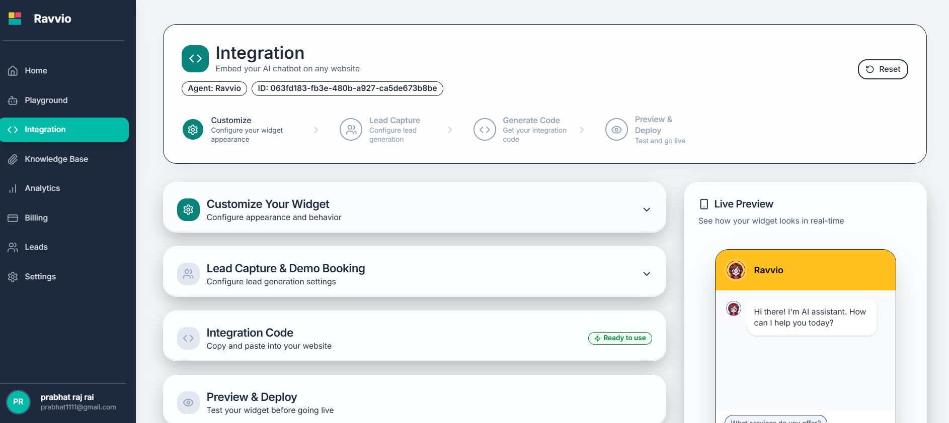 Overview of different integration methods